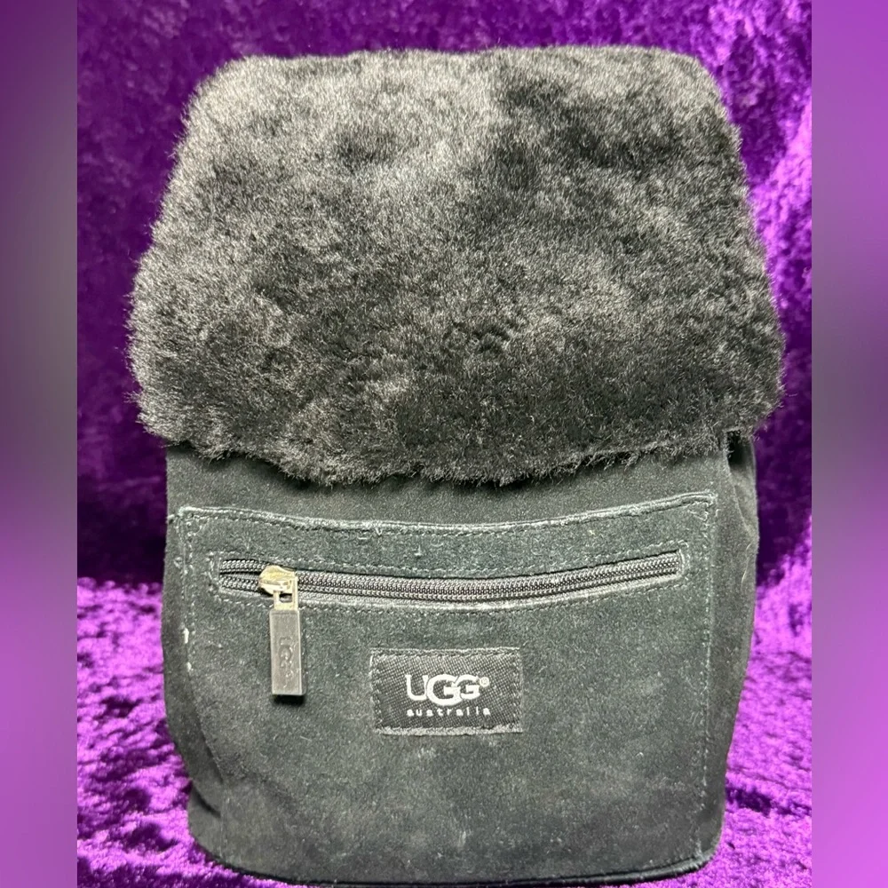 UGG Australia Nordie Shearling & Suede‎ Backpack Black Mini Bag